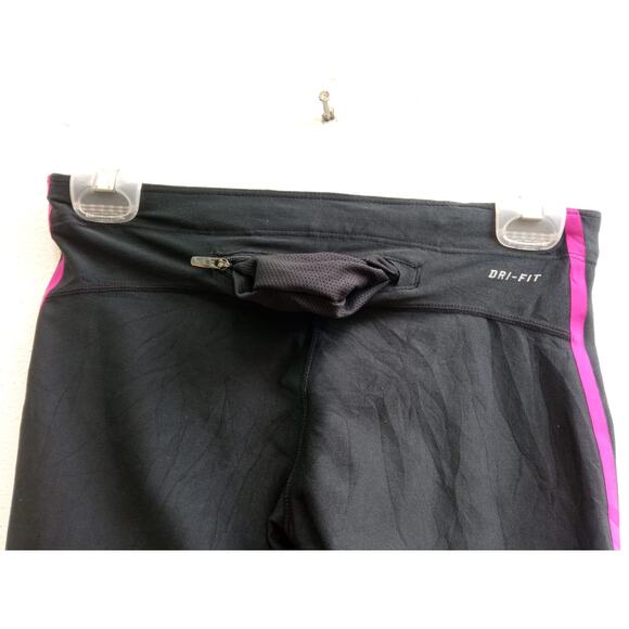 Nike Dri-Fit Women’s Capri Leggings Black Pink Size Small - Picture 4 of 7